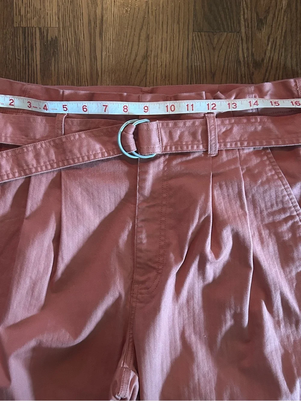 Madewell Women’s Coral Paperbag Waist Cotton Pants size 32